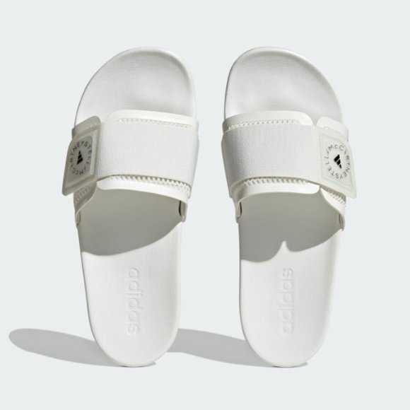 {adidas} by Stella McCartney Slides - Adjustable - Cloud White/Core Black - Picture 1 of 7